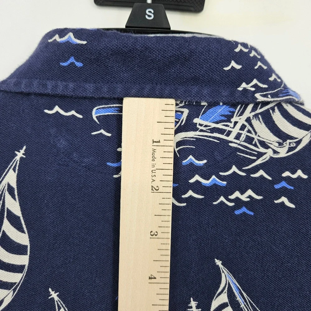 Polo Ralph Lauren‎ Shirt Mens XXL Blue Sails AOP Button Up Featherweight Mesh